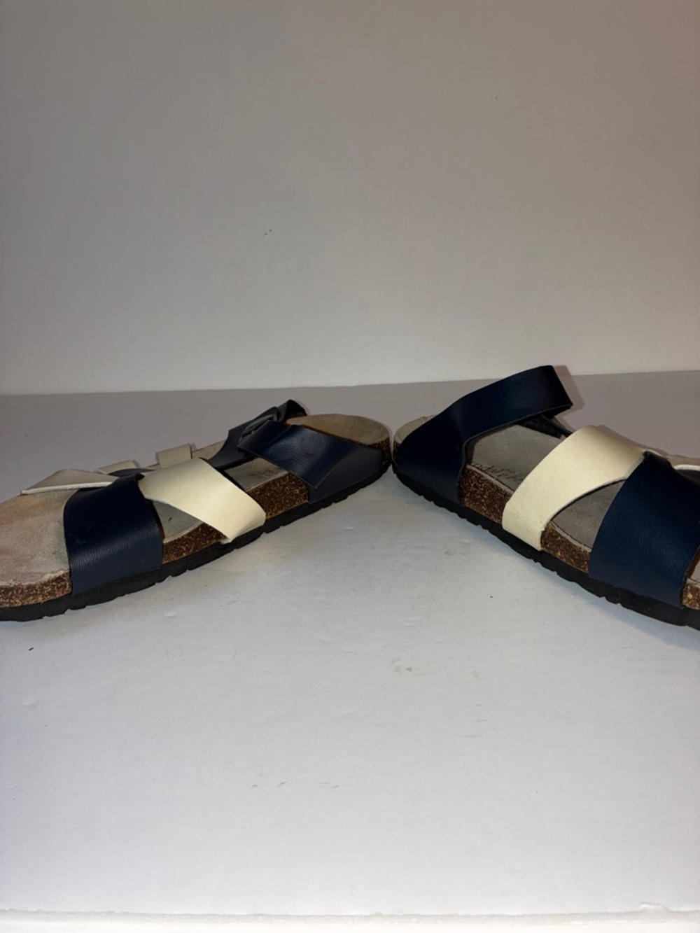 Bjorndal, Cream and Blue Sandals, Size EU 42 / US 11 - 11.5 - Picture 3 of 11